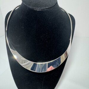 Robert Lee Morris (RLM) silvertone choker, collar necklace Chrstmas gift idea